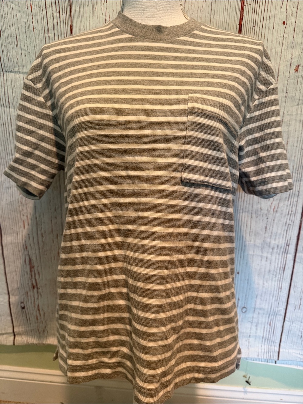 Woman’s striped pocket tee shirt